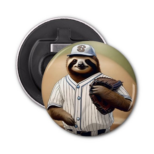 "Slugger Sloth: Langsam und standhaft an der Platt Flaschenöffner (Vorderseite)