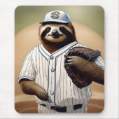 "Slugger Sloth: Langsam und standhaft an der Platt Mousepad (Vorne)