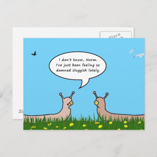 Sluggish Postcard Postkarte (Vorne/Hinten)