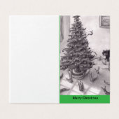 Slugs springen einen Weihnachtsbaum im Wohnzimmer (Außenseite Aufgefaltet)