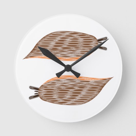 Slugs Wall Clock Runde Wanduhr (Vorderseite)