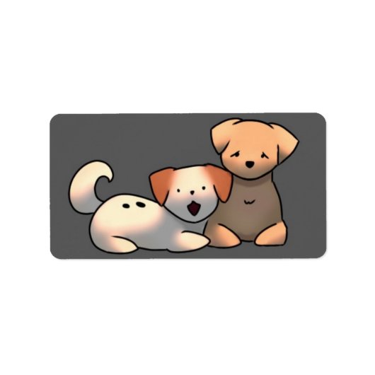 Sluitstickers puppy’s  adressaufkleber (Vorne)