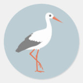 Sluitzegel ooievaar blauw runder aufkleber (Vorderseite)