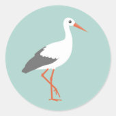 Sluitzegel ooievaar mintgroen runder aufkleber (Vorderseite)