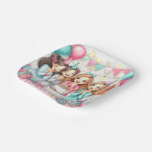 Slumber Birthday Pajama Party Paper Plate Pappteller (Gewinkelt)