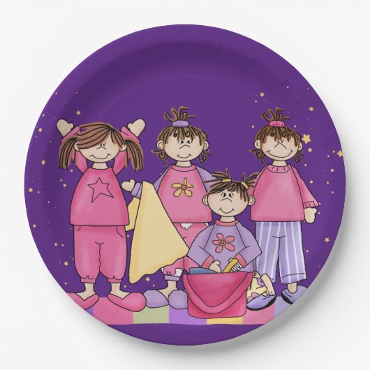 Slumber Birthday Party Pappteller (Vorderseite)