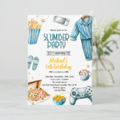 Slumber boy theme invite einladung (Stehend Vorderseite)