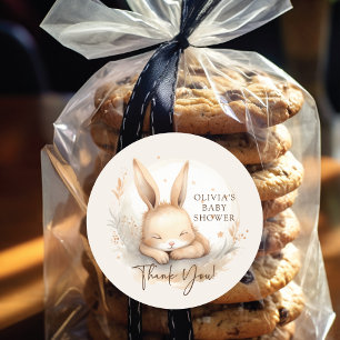 Slumber Bunny Baby Dusche Runder Aufkleber