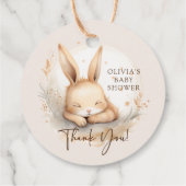 Slumber Bunny Baby Showdusche Gefallen Geschenk Ta Geschenkanhänger (Rückseite)