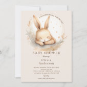 Slumber Bunny Baby Shower Einladung (Vorderseite)