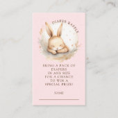 Slumber Bunny Diaper Umschließkarte Begleitkarte (Vorderseite)