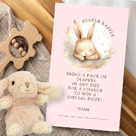 Slumber Bunny Diaper Umschließkarte Begleitkarte