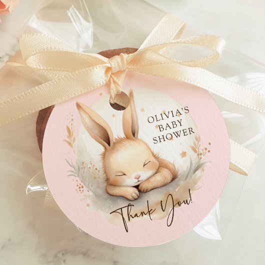 Slumber Bunny Girls Baby Dusche Gefallen Geschenkanhänger