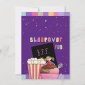 Slumber Geburtstagsparty geklappt Einladung (Rückseite)