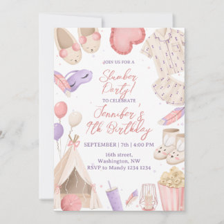 Slumber Pajama Party Einladung