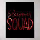 Slumber Party Crew Sleepover Squad Pajama Hallowee Poster (Vorne)