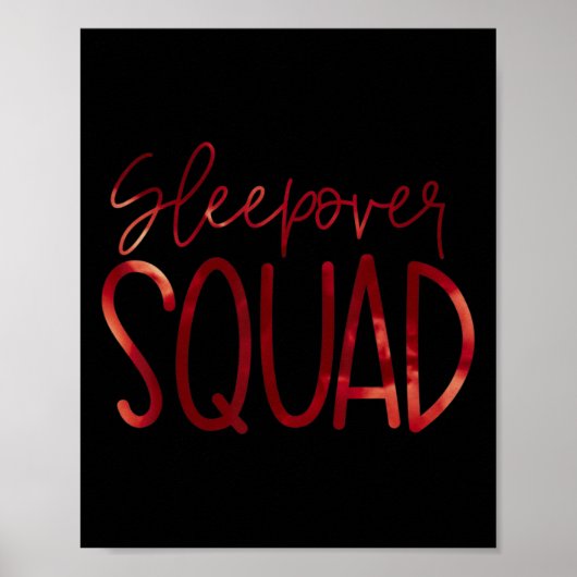 Slumber Party Crew Sleepover Squad Pajama Hallowee Poster (Vorne)