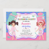 Slumber Party Einladung Sleepover Geburtstag laden (Vorderseite)