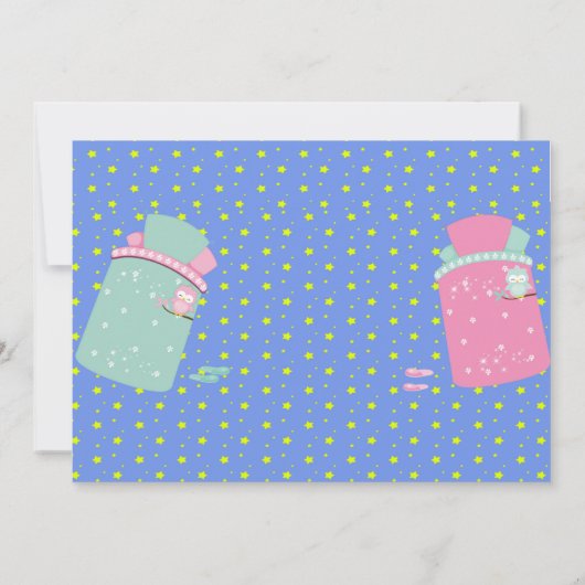 Slumber Party Einladung Sleepover Geburtstag laden (Rückseite)