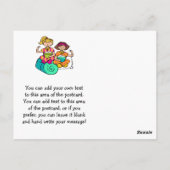 Slumber Party Geburtstag Danke, Postkarte (Rückseite)