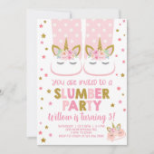 Slumber Party Geburtstag einladen. Einladung (Vorderseite)