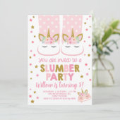 Slumber Party Geburtstag einladen. Einladung (Stehend Vorderseite)