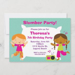 Slumber Party Geburtstag Einladung