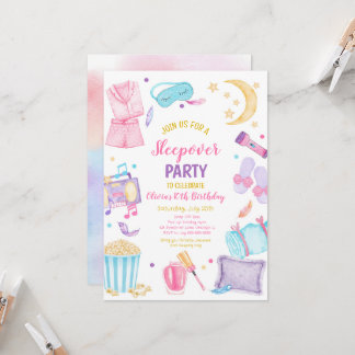 Slumber Party Geburtstag Einladung