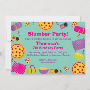Slumber Party Geburtstag Einladung