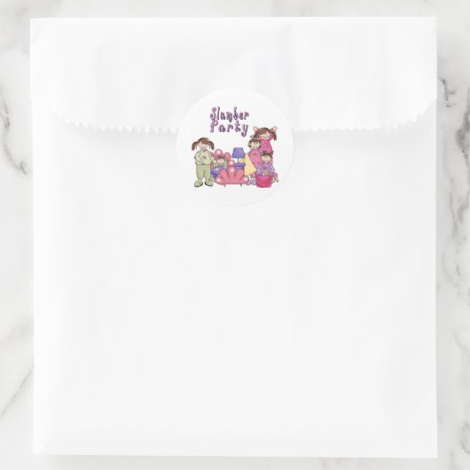 SLUMBER PARTY GIRLS RUNDER AUFKLEBER (Tasche)