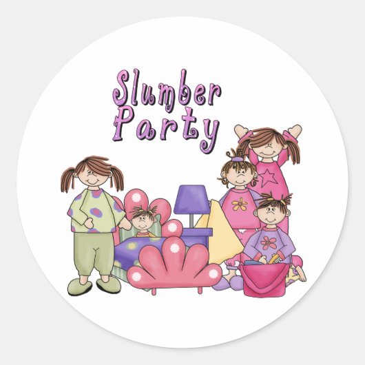 SLUMBER PARTY GIRLS RUNDER AUFKLEBER (Vorderseite)