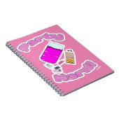 Slumber Party Hard Fun Slogan Cartoon Freude Notizblock (Rechte Seite)