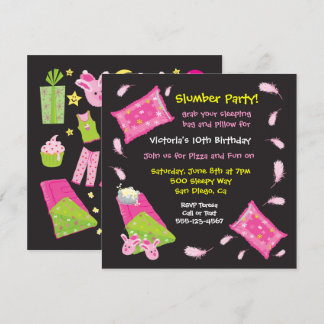 Slumber Party Kissen Einladung