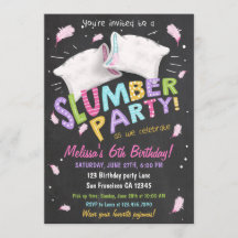 Slumber Party Pajamas Sleepover Einladung
