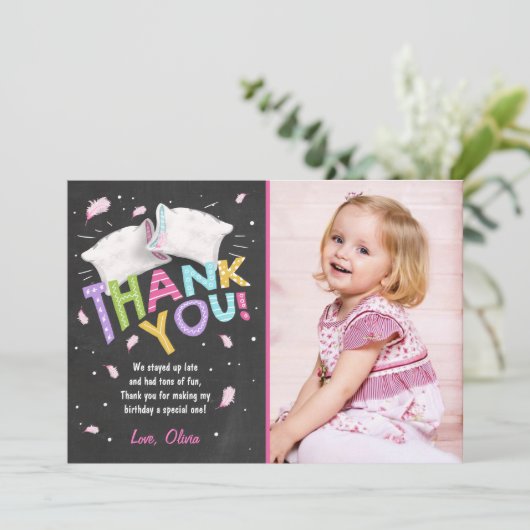 Slumber Party Pajamas Vielen Dank Ihr Card Sleepov Dankeskarte (Stehend Vorderseite)