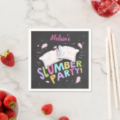 Slumber Party Paper Napkin Pink Girl Sleepover Serviette (Beispiel)