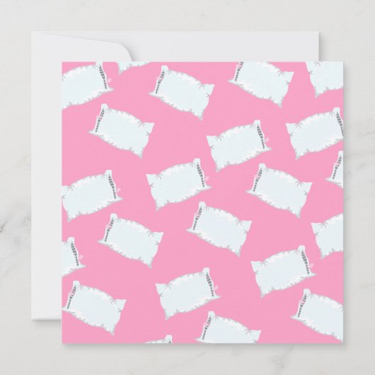 Slumber Party Pillow Fight Geburtstag Einladung (Rückseite)