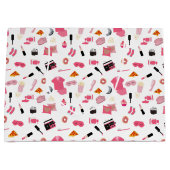 Slumber Party Pink Girl Kindermuster Große Geschenktüte (Vorderseite)