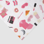 Slumber Party Pink Girl Kindermuster Seidenpapier (Ausschnitt)