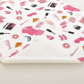 Slumber Party Pink Girl Kindermuster Sherpadecke (3/4)