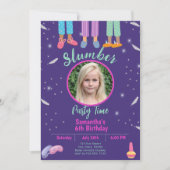 Slumber Party Sleepover Geburtstag Einladung (Vorderseite)