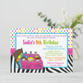 Slumber Party Sleepover Geburtstagsparty Einladung (Stehend Vorderseite)