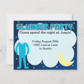 Slumber Party Sleepover Time Einladung (Vorderseite)
