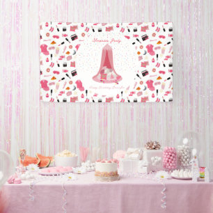 Slumber Party Sleepover Zelt Kindergeburtstag Part Banner