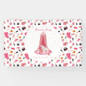 Slumber Party Sleepover Zelt Kindergeburtstag Part Banner (Horizontal)
