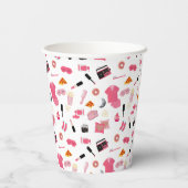 Slumber Party Sleepover Zelt Kindergeburtstag Part Pappbecher (Rückseite)