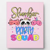 Slumber Party Squad Girls Pajamas Matching Fotoplatte (Vorderseite)