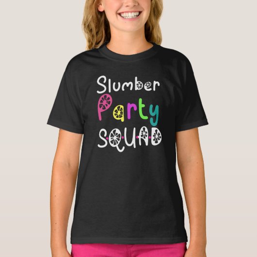 Slumber Party Squad Group Niedlich Sleepover Party T-Shirt (Vorderseite)