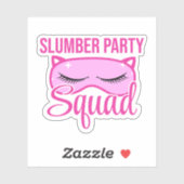Slumber Party Squad Pajama Party Aufkleber (Blatt)