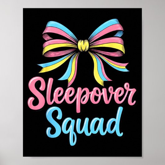 Slumber Party Squad Sleever Coquette Birthday Paja Poster (Vorne)